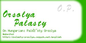 orsolya palasty business card